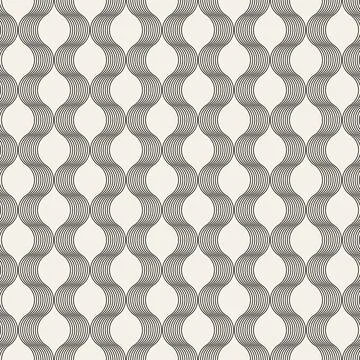 Vector seamless pattern. Repeating geometric elements. Stylish monochrome b.. Stock Illustration
