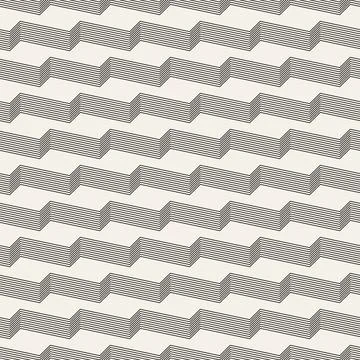Vector seamless pattern. Repeating geometric elements. Stylish monochrome b.. Illustrazione stock