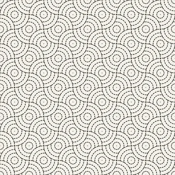 Vector seamless pattern. Repeating geometric elements. Stylish monochrome b.. Stock Illustration