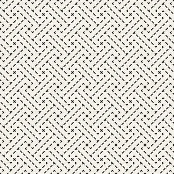 Vector seamless pattern. Repeating geometric elements. Stylish monochrome b.. Illustrazione stock