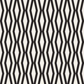Vector seamless pattern. Repeating geometric elements. Stylish monochrome b.. Stock Illustration