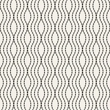 Vector seamless pattern. Repeating geometric elements. Stylish monochrome b.. Stock Illustration