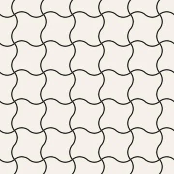 Vector seamless pattern. Repeating geometric abstract elements. Stylish monoc Stock Illustration