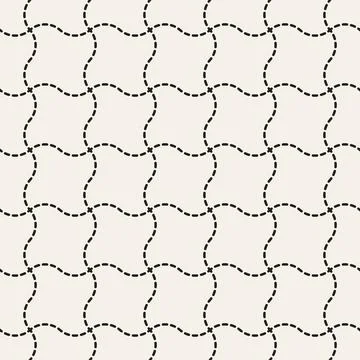 Vector seamless pattern. Repeating geometric abstract elements. Stylish monoc Stock Illustration