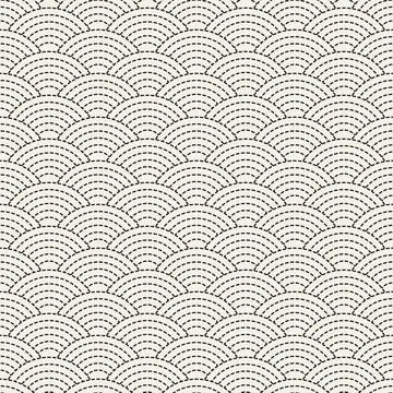 Vector seamless pattern. Repeating geometric abstract elements. Stylish monoc Illustrazione stock