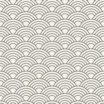 Vector seamless pattern. Repeating geometric abstract elements. Stylish monoc 스톡 일러스트