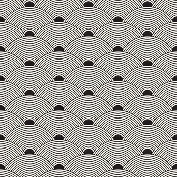 Vector seamless pattern. Repeating geometric abstract elements. Stylish monoc 스톡 일러스트