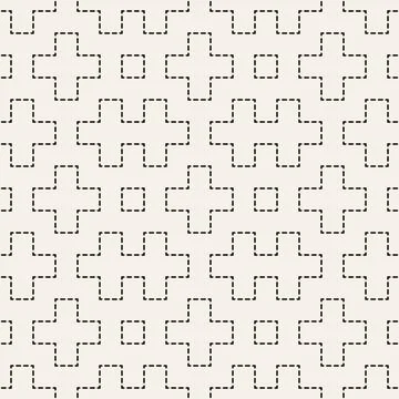 Vector seamless pattern. Repeating geometric abstract elements. Stylish monoc Illustrazione stock