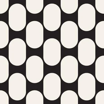 Vector seamless pattern. Repeating geometric abstract elements. Stylish monoc Stock Illustration