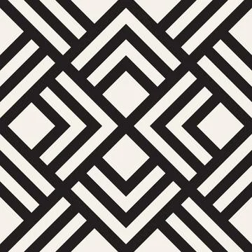 Vector seamless pattern. Repeating geometric abstract elements. Stylish monoc Illustrazione stock