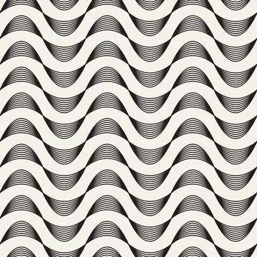 Vector seamless pattern. Repeating geometric abstract elements. Stylish monoc 库存插图