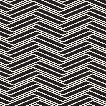 Vector seamless pattern. Repeating geometric abstract elements. Stylish monoc Stock Illustration