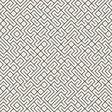 Vector seamless pattern. Repeating geometric abstract elements. Stylish monoc Illustrazione stock
