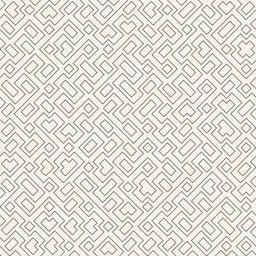 Vector seamless pattern. Repeating geometric abstract elements. Stylish monoc 스톡 일러스트
