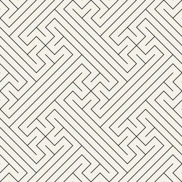 Vector seamless pattern. Repeating geometric abstract elements. Stylish monoc 스톡 일러스트