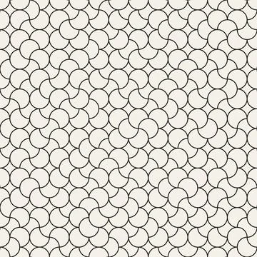 Vector seamless pattern. Repeating geometric elements. Stylish monochrome b.. Stock Illustration