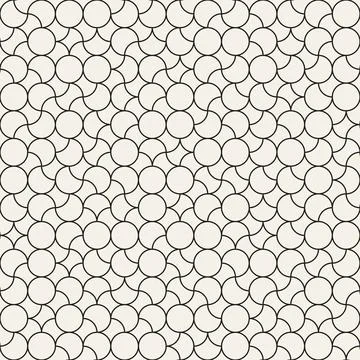 Vector seamless pattern. Repeating geometric elements. Stylish monochrome b.. Stock Illustration