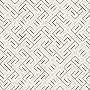 Vector seamless pattern. Repeating geometric elements. Stylish monochrome b.. 스톡 일러스트