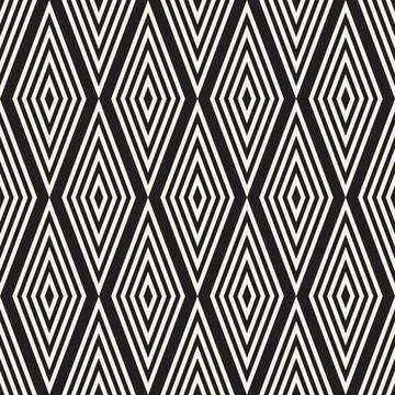 Vector seamless pattern. Repeating geometric elements. Stylish monochrome b.. Illustrazione stock