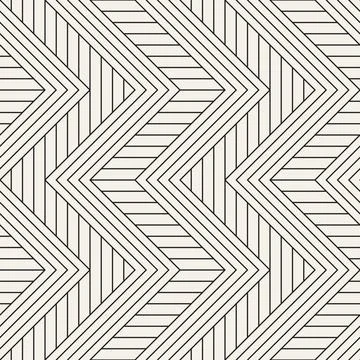 Vector seamless pattern. Repeating geometric elements. Stylish monochrome b.. Illustrazione stock