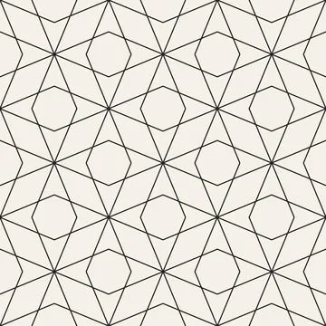 Vector seamless pattern. Repeating geometric elements. Stylish monochrome b.. 스톡 일러스트
