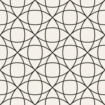 Vector seamless pattern. Repeating geometric elements. Stylish monochrome b.. Stock Illustration