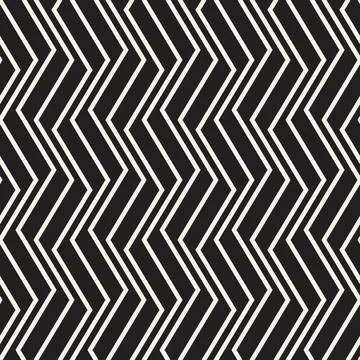 Vector seamless pattern. Repeating geometric elements. Stylish monochrome b.. Stock Illustration