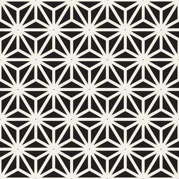 Vector seamless pattern. Repeating geometric elements. Stylish monochrome b.. 库存插图