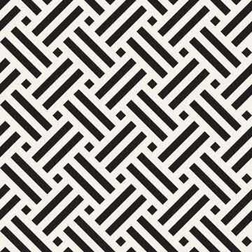 Vector seamless pattern. Repeating geometric elements. Stylish monochrome b.. 스톡 일러스트