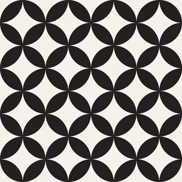 Vector seamless pattern. Repeating geometric elements. Stylish monochrome b.. 库存插图