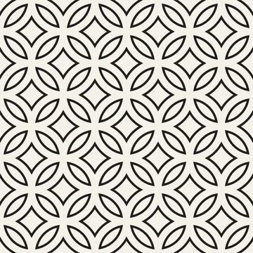 Vector seamless pattern. Repeating geometric elements. Stylish monochrome b.. Illustrazione stock