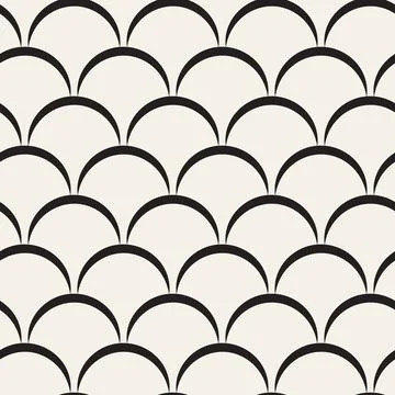 Vector seamless pattern. Repeating geometric elements. Stylish monochrome b.. 库存插图