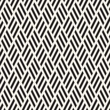 Vector seamless pattern. Repeating geometric elements. Stylish monochrome b.. イラスト素材