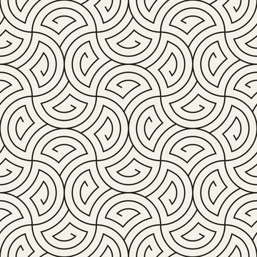 Vector seamless pattern. Repeating geometric elements. Stylish monochrome b.. Illustrazione stock
