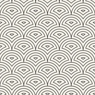 Vector seamless pattern. Repeating geometric elements. Stylish monochrome b.. 库存插图