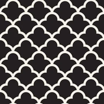 Vector seamless pattern. Repeating geometric elements. Stylish monochrome b.. Illustrazione stock