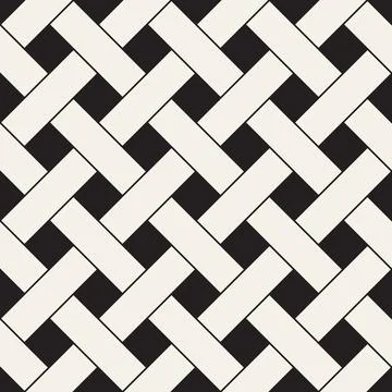 Vector seamless pattern. Repeating geometric elements. Stylish monochrome b.. Illustrazione stock