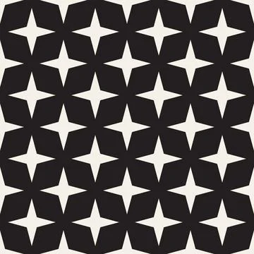 Vector seamless pattern. Repeating geometric elements. Stylish monochrome b.. 库存插图