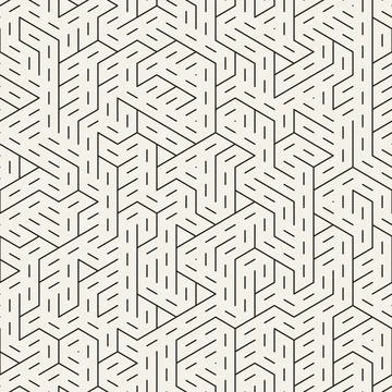 Vector seamless pattern. Repeating geometric abstract elements. Stylish monoc Stock Illustration
