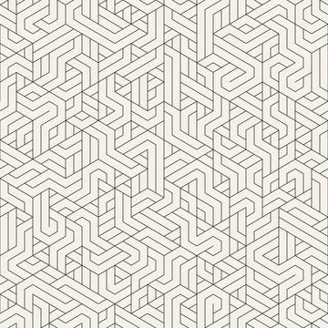 Vector seamless pattern. Repeating geometric abstract elements. Stylish monoc 库存插图