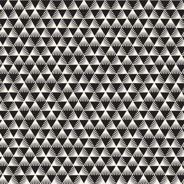 Vector seamless pattern. Repeating geometric abstract elements. Stylish monoc Stock Illustration