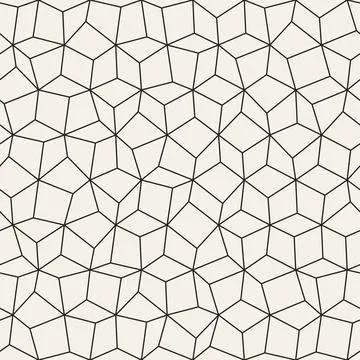 Vector seamless pattern. Repeating geometric abstract elements. Stylish monoc Stock Illustration