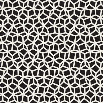 Vector seamless pattern. Repeating geometric abstract elements. Stylish monoc Stock Illustration