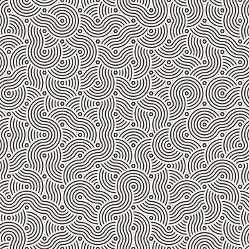 Vector seamless pattern. Repeating geometric abstract elements. Stylish monoc 库存插图