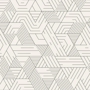 Vector seamless pattern. Repeating geometric abstract elements. Stylish monoc Illustrazione stock