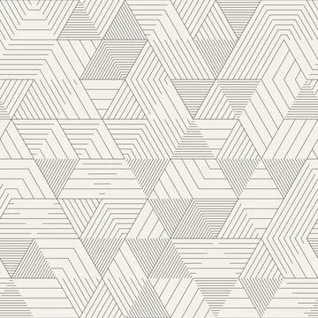 Vector seamless pattern. Repeating geometric abstract elements. Stylish monoc Illustrazione stock