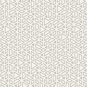 Vector seamless pattern. Repeating geometric abstract elements. Stylish monoc Illustrazione stock