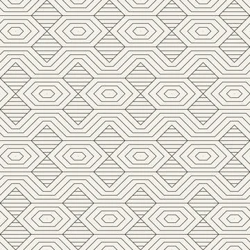 Vector seamless pattern. Repeating geometric abstract elements. Stylish monoc 스톡 일러스트