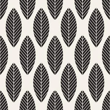 Vector seamless pattern. Repeating geometric abstract elements. Stylish monoc Illustrazione stock