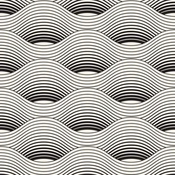 Vector seamless pattern. Repeating geometric abstract elements. Stylish monoc 库存插图